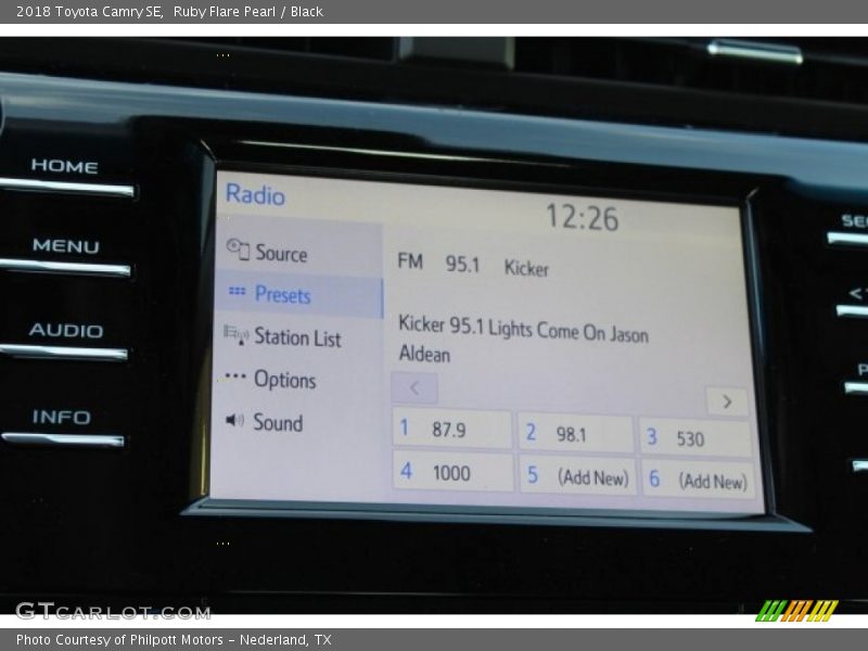Ruby Flare Pearl / Black 2018 Toyota Camry SE