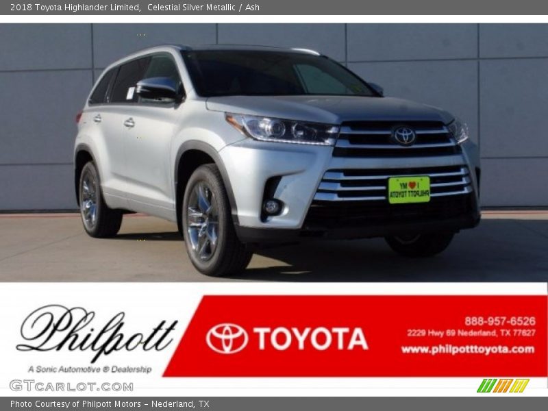 Celestial Silver Metallic / Ash 2018 Toyota Highlander Limited