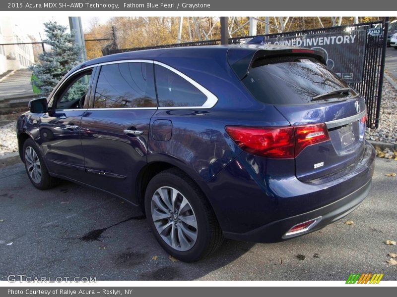 Fathom Blue Pearl / Graystone 2015 Acura MDX SH-AWD Technology