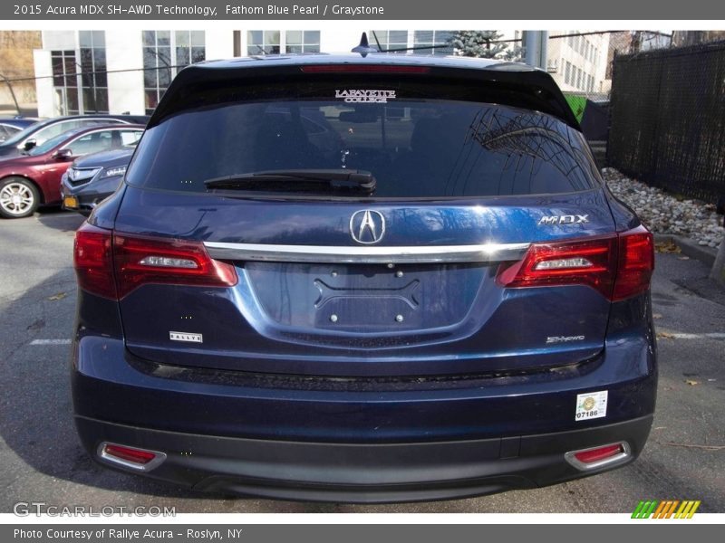 Fathom Blue Pearl / Graystone 2015 Acura MDX SH-AWD Technology