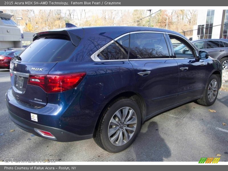 Fathom Blue Pearl / Graystone 2015 Acura MDX SH-AWD Technology