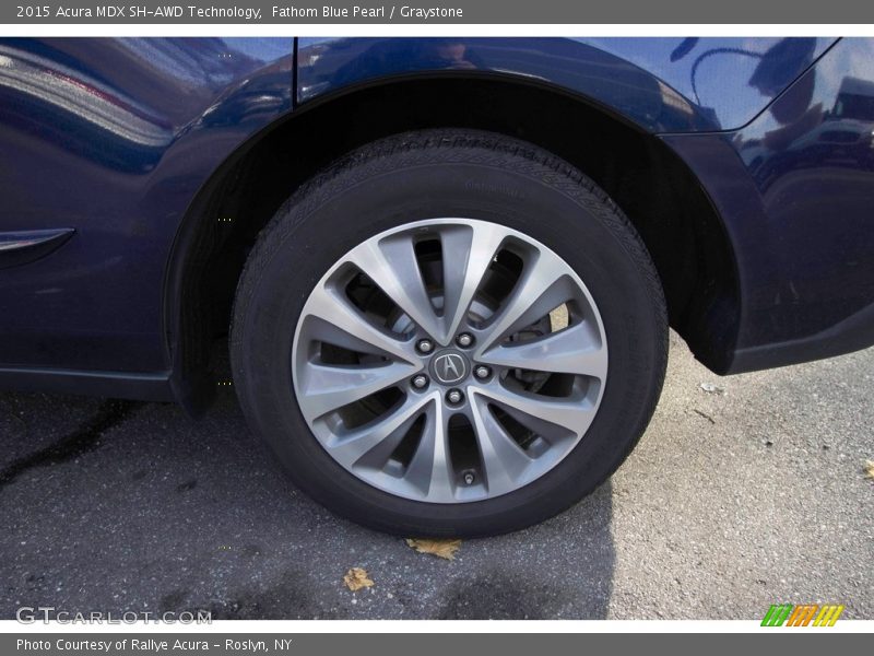 Fathom Blue Pearl / Graystone 2015 Acura MDX SH-AWD Technology