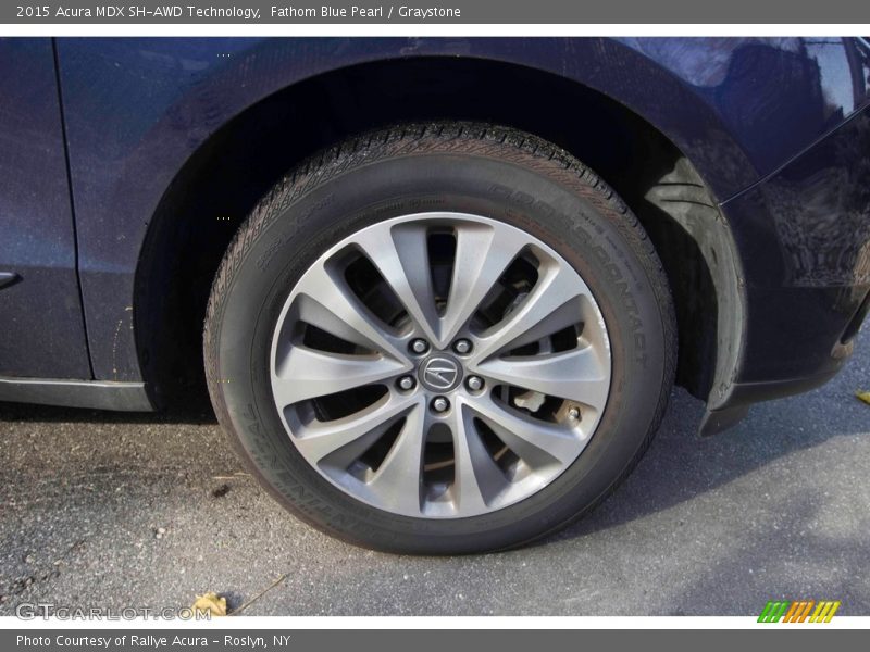 Fathom Blue Pearl / Graystone 2015 Acura MDX SH-AWD Technology