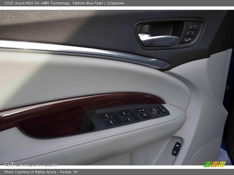 Fathom Blue Pearl / Graystone 2015 Acura MDX SH-AWD Technology
