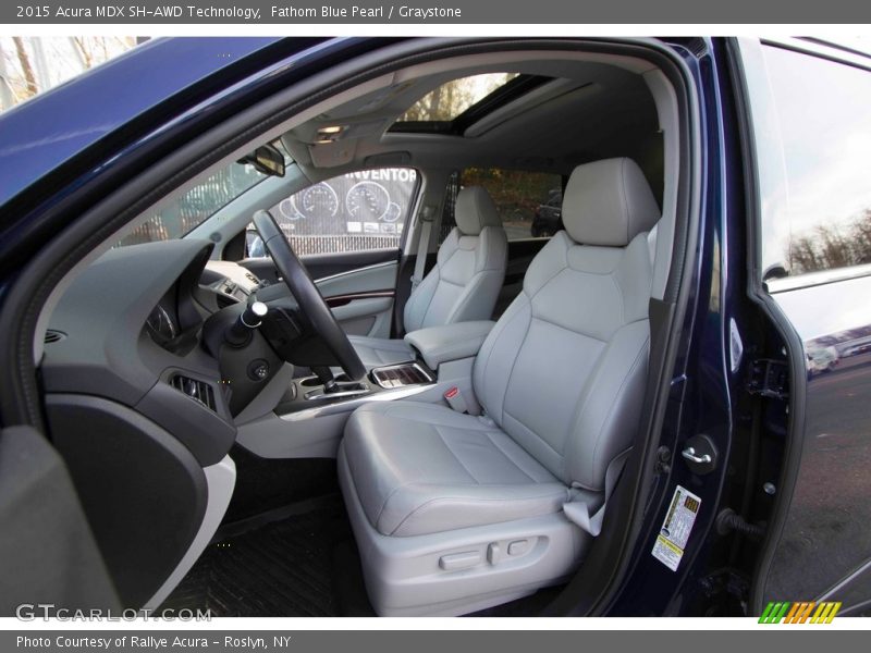 Fathom Blue Pearl / Graystone 2015 Acura MDX SH-AWD Technology