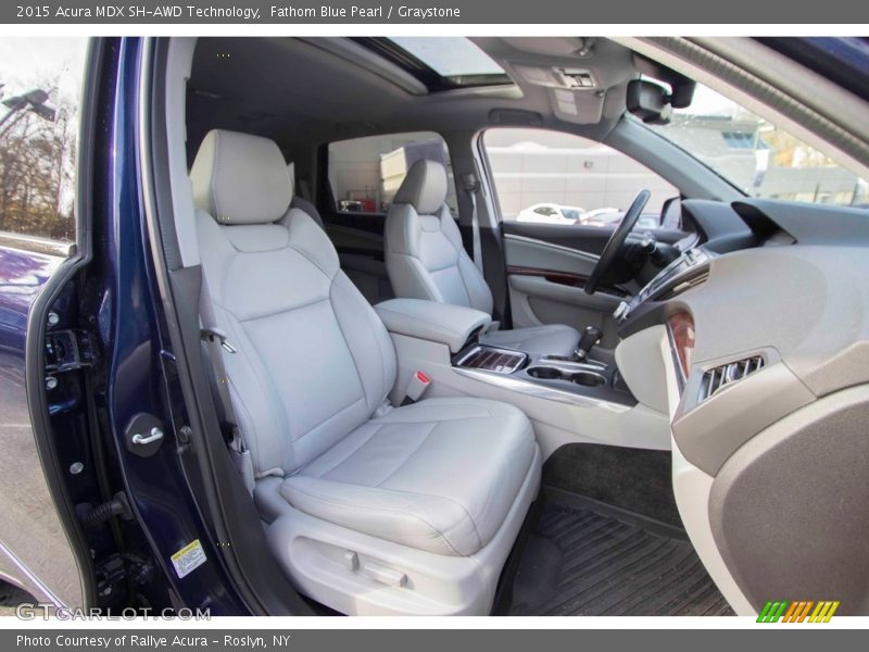 Fathom Blue Pearl / Graystone 2015 Acura MDX SH-AWD Technology