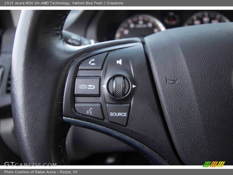 Fathom Blue Pearl / Graystone 2015 Acura MDX SH-AWD Technology