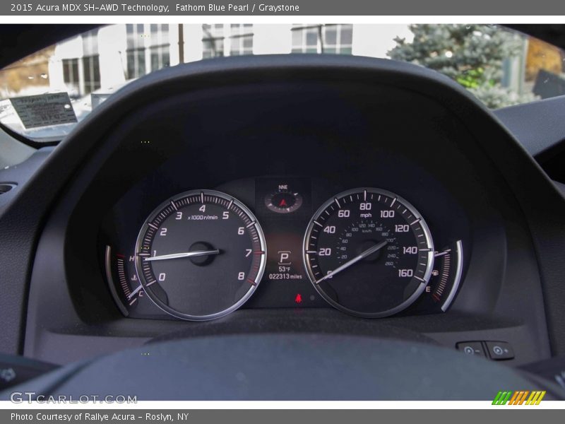 Fathom Blue Pearl / Graystone 2015 Acura MDX SH-AWD Technology