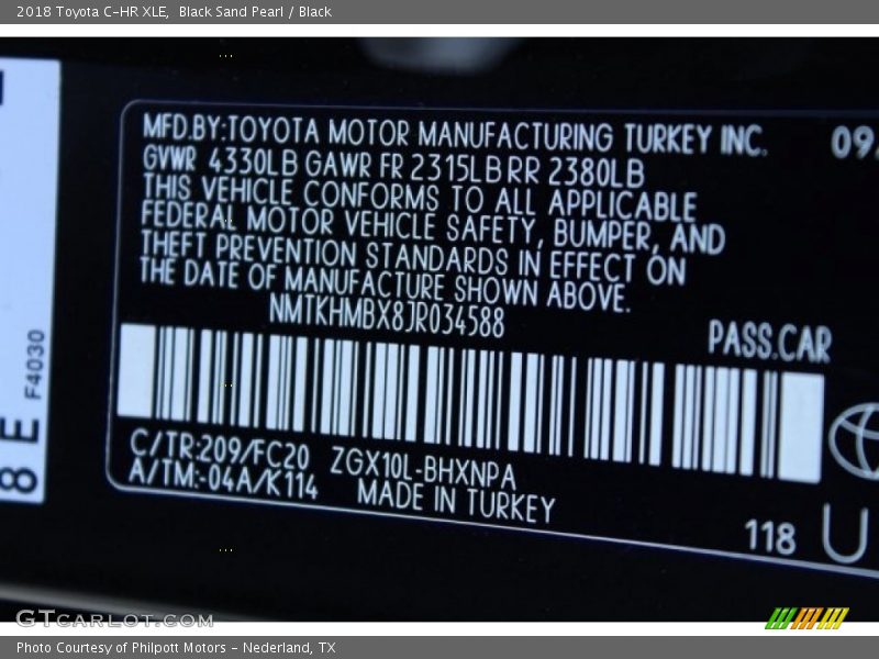 Black Sand Pearl / Black 2018 Toyota C-HR XLE