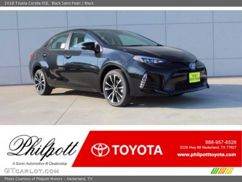 Black Sand Pearl / Black 2018 Toyota Corolla XSE