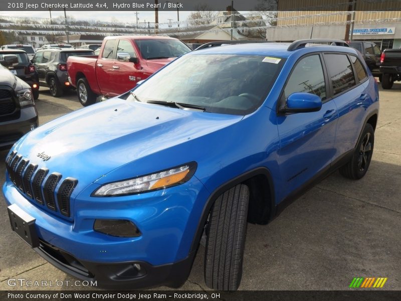 Hydro Blue Pearl / Black 2018 Jeep Cherokee Latitude 4x4