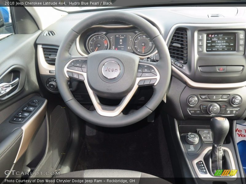 Hydro Blue Pearl / Black 2018 Jeep Cherokee Latitude 4x4