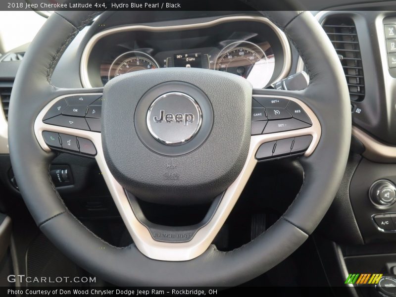 Hydro Blue Pearl / Black 2018 Jeep Cherokee Latitude 4x4