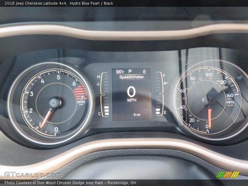 Hydro Blue Pearl / Black 2018 Jeep Cherokee Latitude 4x4