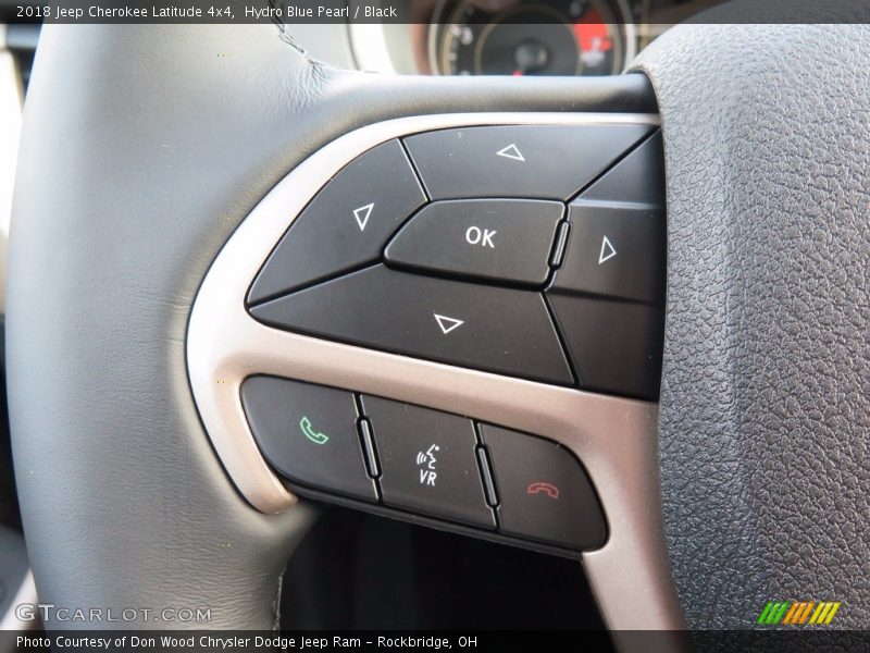 Hydro Blue Pearl / Black 2018 Jeep Cherokee Latitude 4x4