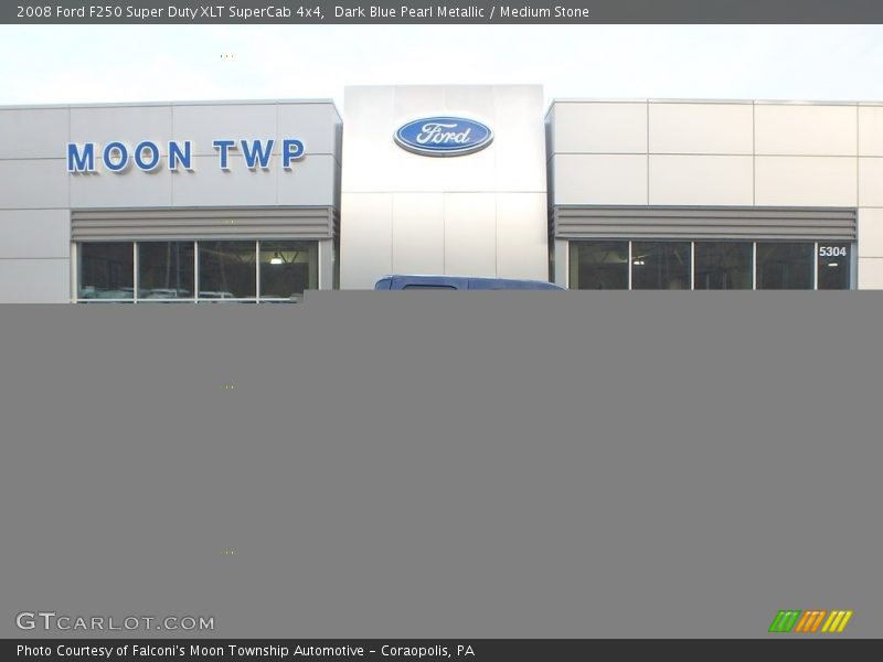 Dark Blue Pearl Metallic / Medium Stone 2008 Ford F250 Super Duty XLT SuperCab 4x4