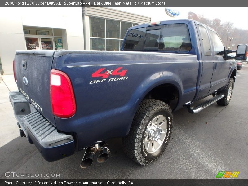 Dark Blue Pearl Metallic / Medium Stone 2008 Ford F250 Super Duty XLT SuperCab 4x4