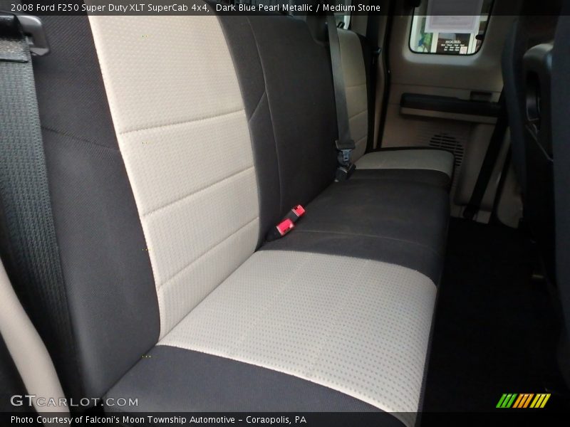 Dark Blue Pearl Metallic / Medium Stone 2008 Ford F250 Super Duty XLT SuperCab 4x4