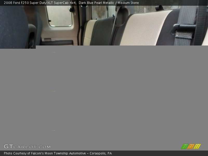 Dark Blue Pearl Metallic / Medium Stone 2008 Ford F250 Super Duty XLT SuperCab 4x4