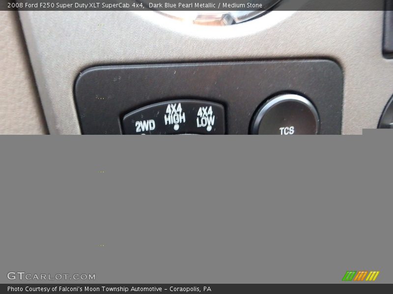 Dark Blue Pearl Metallic / Medium Stone 2008 Ford F250 Super Duty XLT SuperCab 4x4