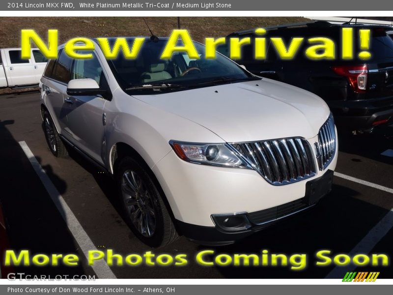 White Platinum Metallic Tri-Coat / Medium Light Stone 2014 Lincoln MKX FWD