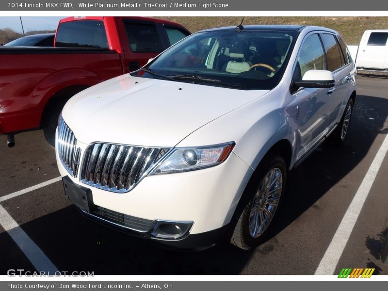 White Platinum Metallic Tri-Coat / Medium Light Stone 2014 Lincoln MKX FWD