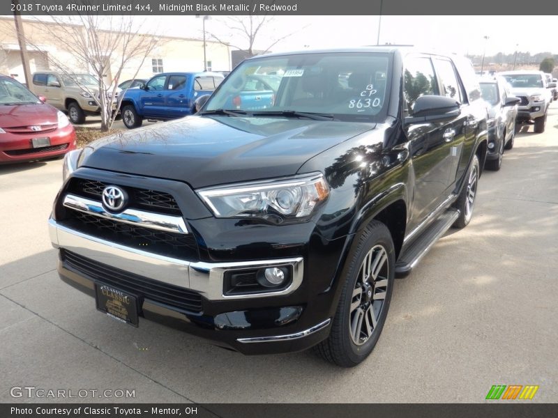 Midnight Black Metallic / Redwood 2018 Toyota 4Runner Limited 4x4