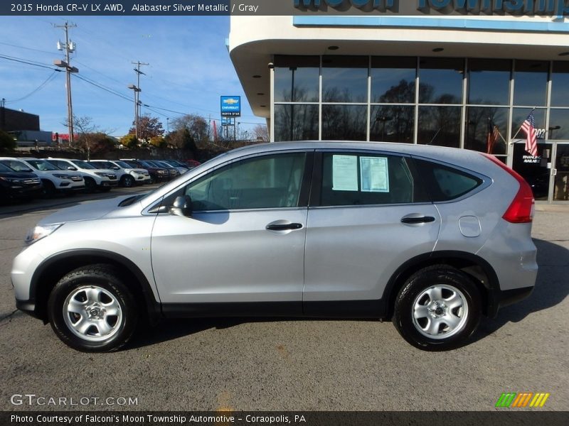 Alabaster Silver Metallic / Gray 2015 Honda CR-V LX AWD