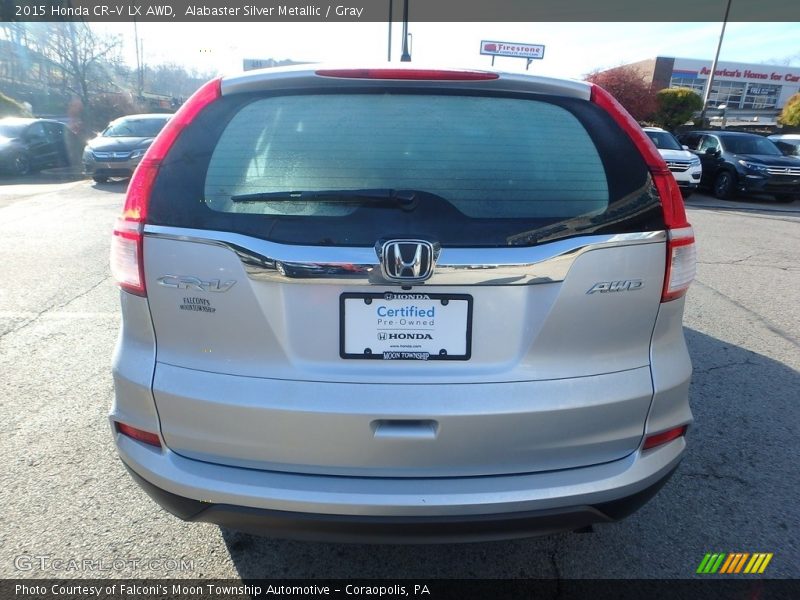 Alabaster Silver Metallic / Gray 2015 Honda CR-V LX AWD
