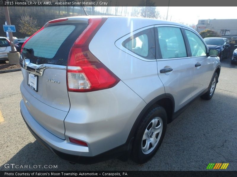 Alabaster Silver Metallic / Gray 2015 Honda CR-V LX AWD