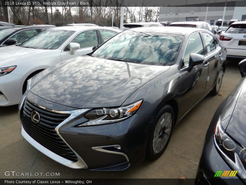 Nebula Gray Pearl / Black 2018 Lexus ES 350