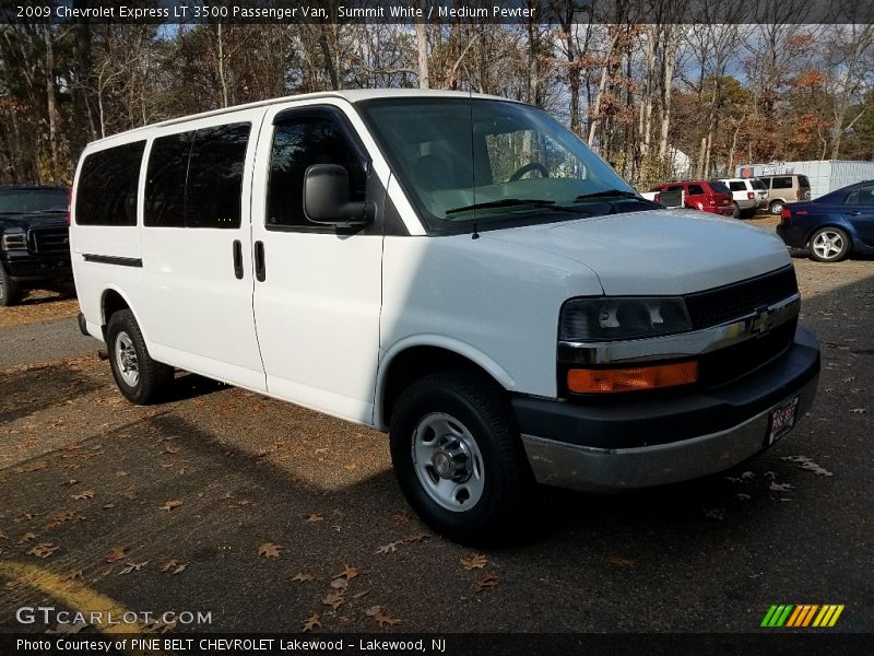 Summit White / Medium Pewter 2009 Chevrolet Express LT 3500 Passenger Van