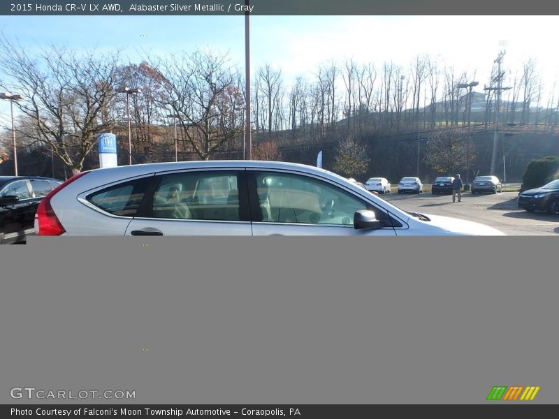 Alabaster Silver Metallic / Gray 2015 Honda CR-V LX AWD