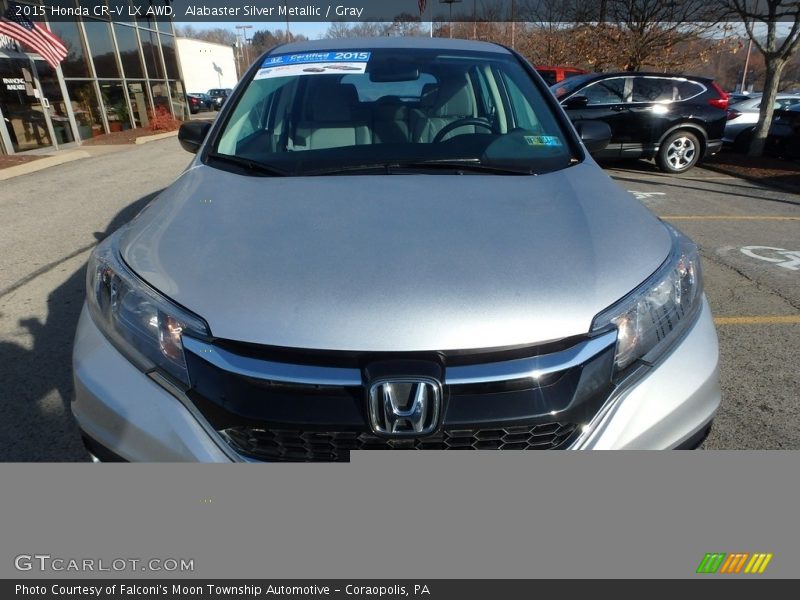 Alabaster Silver Metallic / Gray 2015 Honda CR-V LX AWD