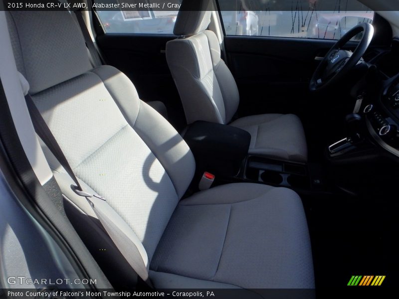 Alabaster Silver Metallic / Gray 2015 Honda CR-V LX AWD