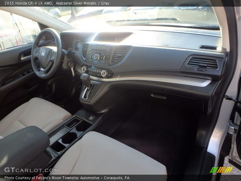 Alabaster Silver Metallic / Gray 2015 Honda CR-V LX AWD