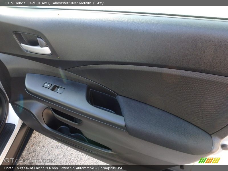 Alabaster Silver Metallic / Gray 2015 Honda CR-V LX AWD