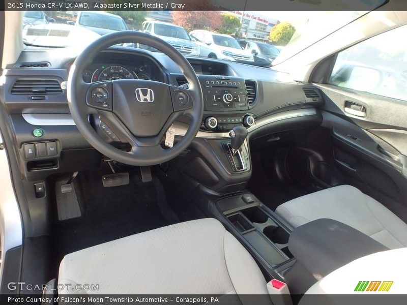 Alabaster Silver Metallic / Gray 2015 Honda CR-V LX AWD