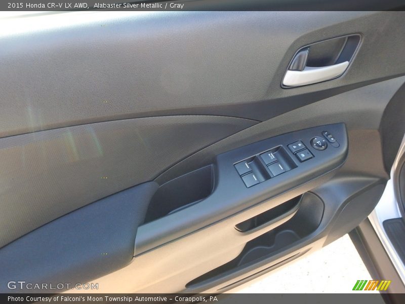 Alabaster Silver Metallic / Gray 2015 Honda CR-V LX AWD
