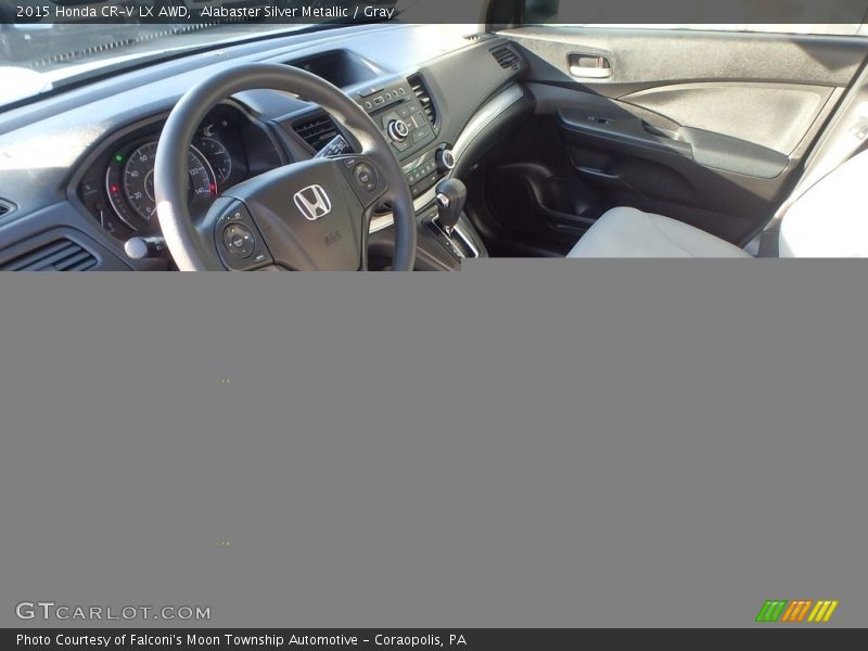 Alabaster Silver Metallic / Gray 2015 Honda CR-V LX AWD