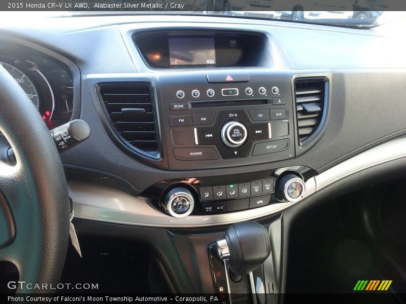 Alabaster Silver Metallic / Gray 2015 Honda CR-V LX AWD