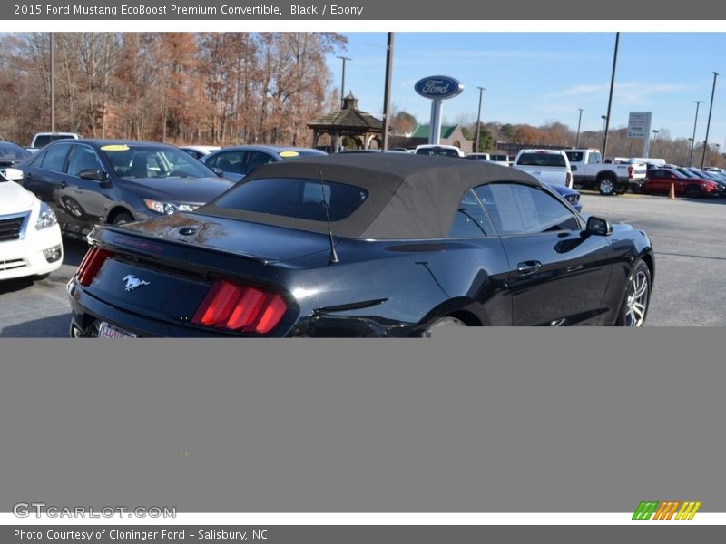 Black / Ebony 2015 Ford Mustang EcoBoost Premium Convertible