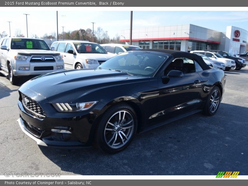 Black / Ebony 2015 Ford Mustang EcoBoost Premium Convertible