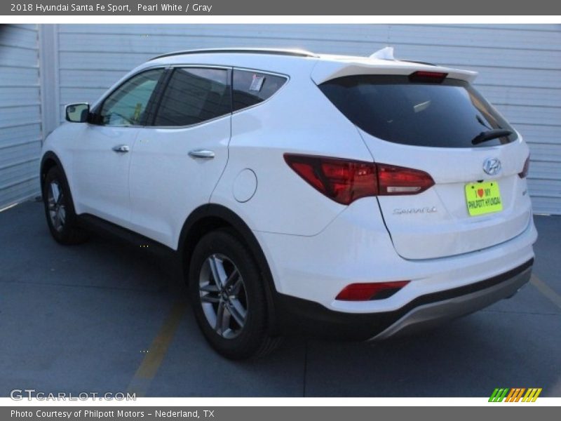 Pearl White / Gray 2018 Hyundai Santa Fe Sport