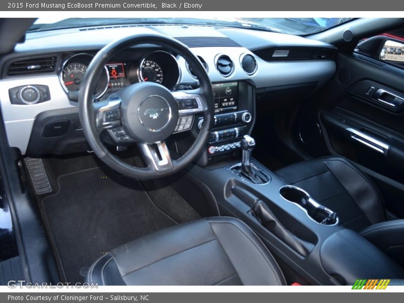 Black / Ebony 2015 Ford Mustang EcoBoost Premium Convertible