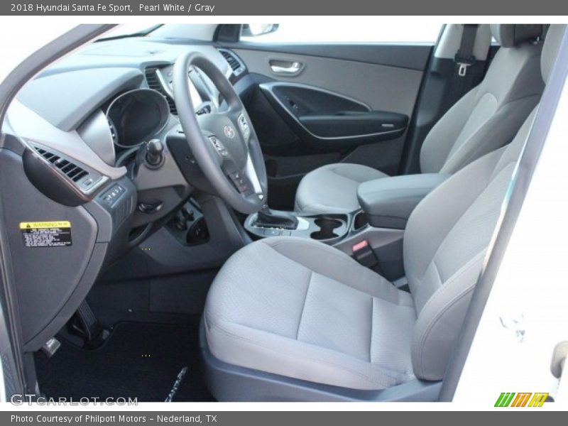 Pearl White / Gray 2018 Hyundai Santa Fe Sport