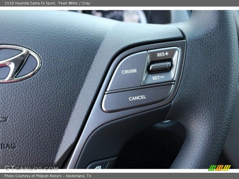 Pearl White / Gray 2018 Hyundai Santa Fe Sport