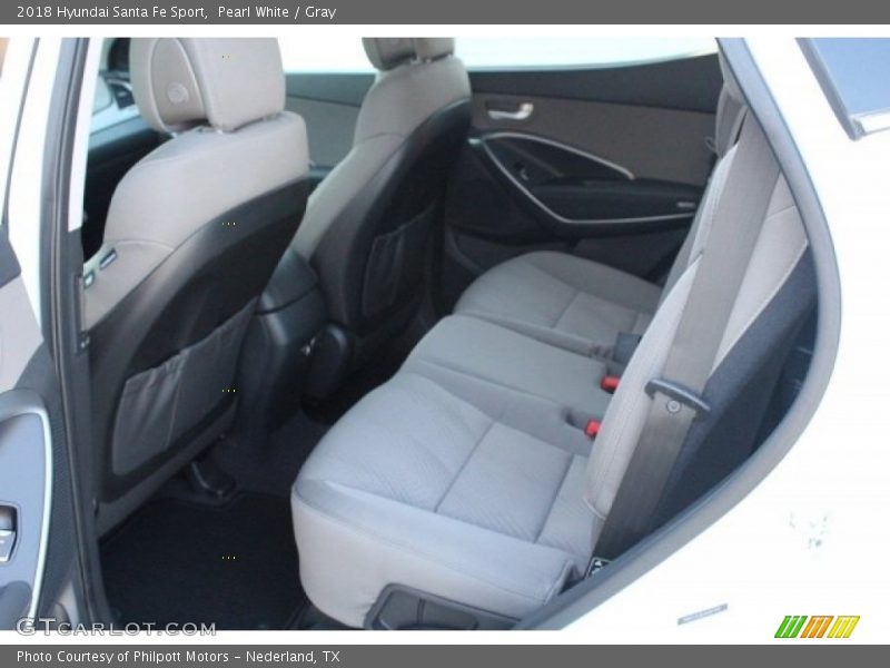 Pearl White / Gray 2018 Hyundai Santa Fe Sport