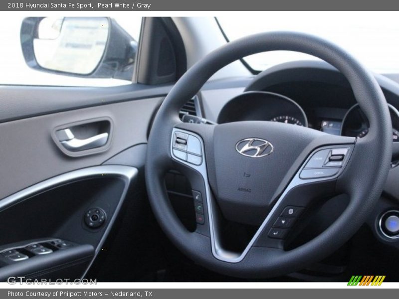 Pearl White / Gray 2018 Hyundai Santa Fe Sport