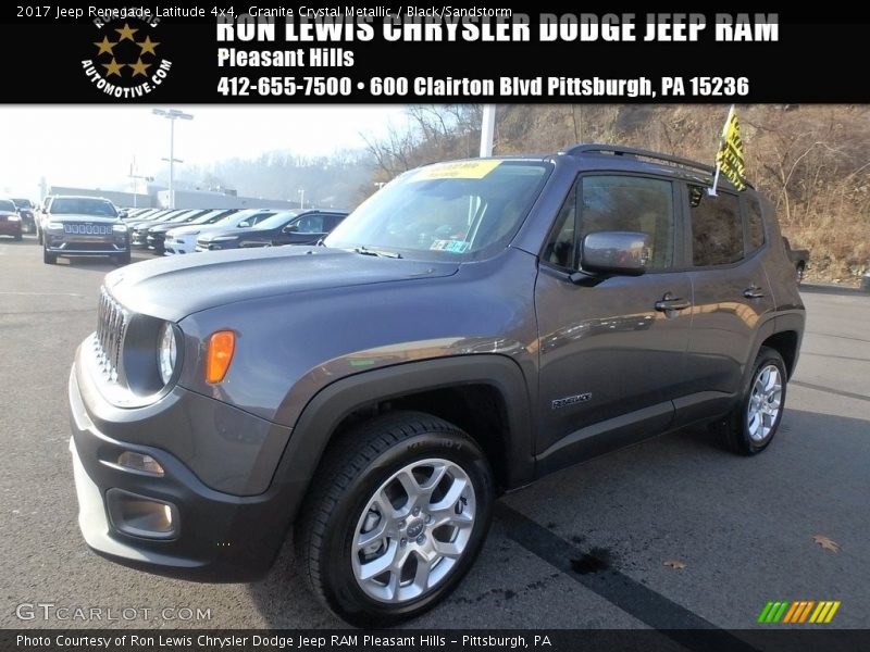 Granite Crystal Metallic / Black/Sandstorm 2017 Jeep Renegade Latitude 4x4